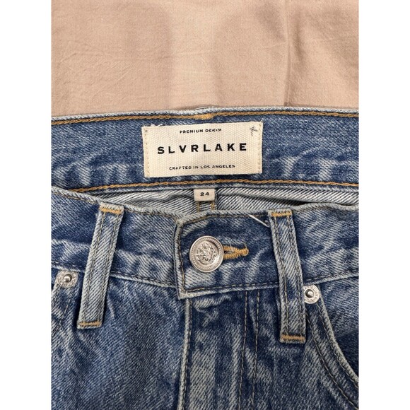 SLVRLAKE Womens Size 24 High Rise Boho Hippie Flare Jeans Blue 100% Cotton USA - Picture 5 of 9